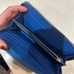Tory Burch cobalt blue wallet